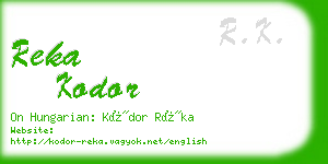 reka kodor business card