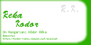 reka kodor business card
